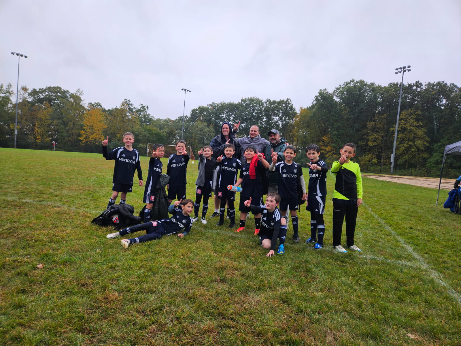 The whole team and coaches